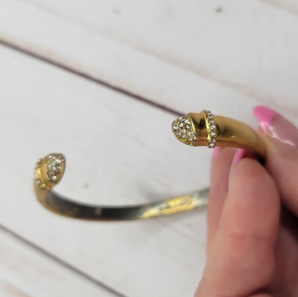 stella & Dot Gold Rhinestone Cuff Bracelet - Picture 2 of 4